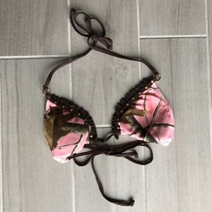 Pink Camo Bikini / Swim Suit Top